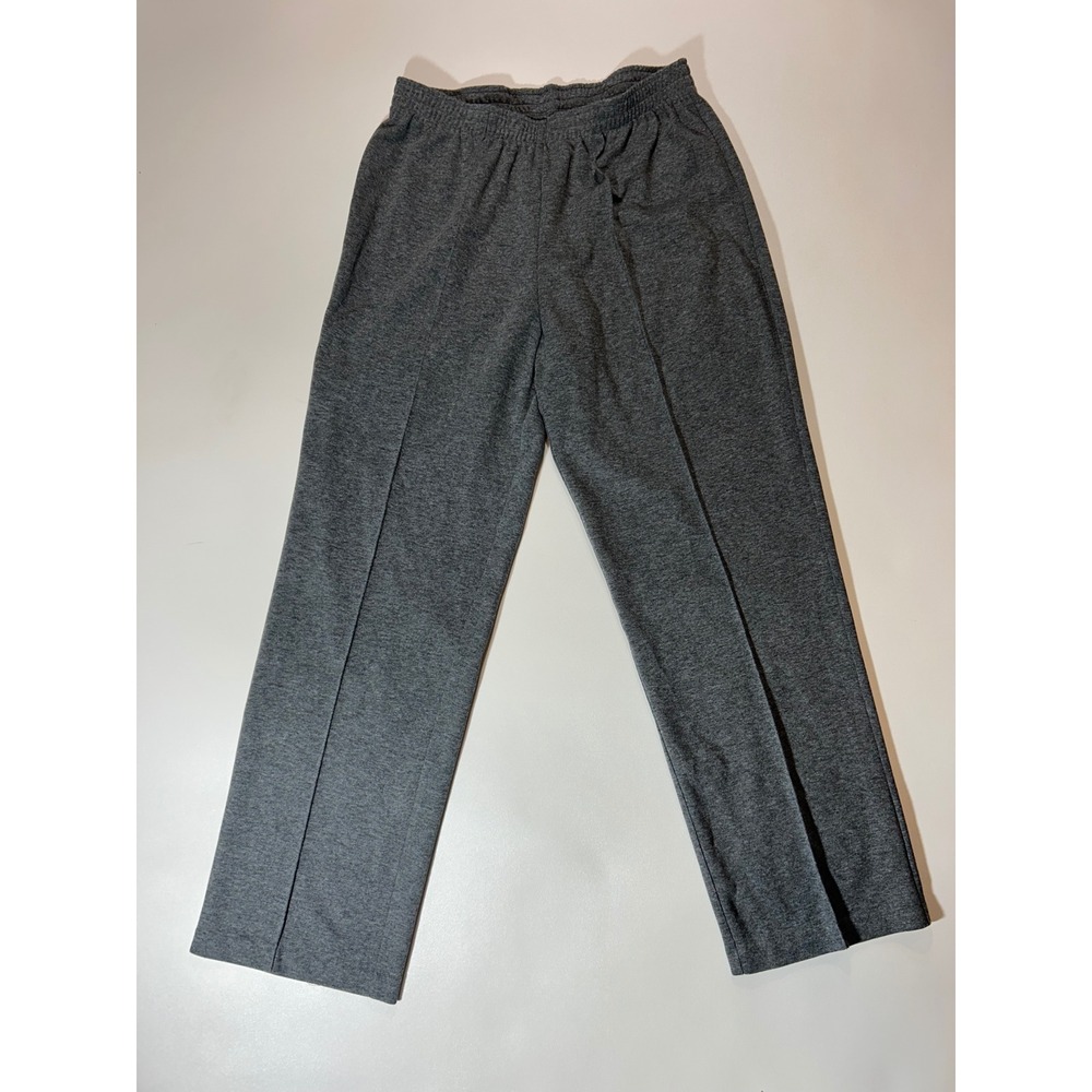 Cathy Daniels Pants Womens Large Gray Excellent Elastic Waist Stitched Crease